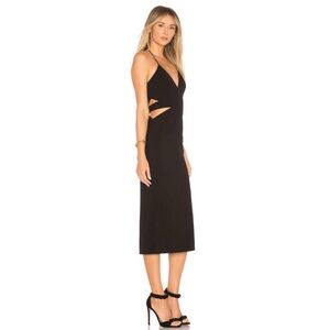 Fame and Partners Black Cutout Midi Dress